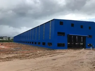 Fábrica de estructura de acero de 400 toneladas para el procesamiento de barras de refuerzo para carreteras