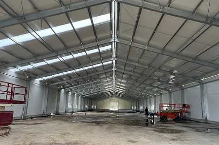Gallinero de estructura de acero de 2737m² en Polonia