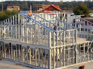 Casa de campo prefabricada con estructura de acero 