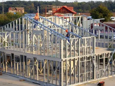 Casa de campo prefabricada con estructura de acero 