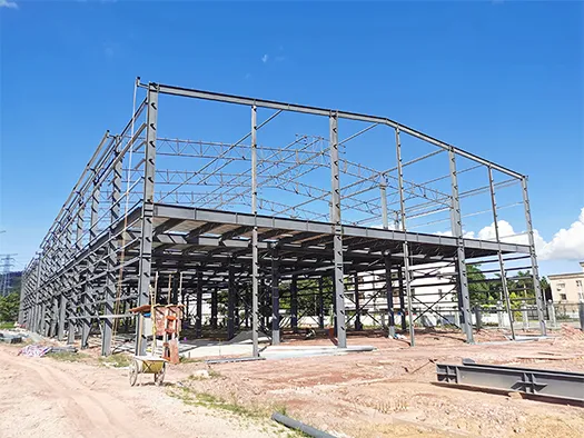 Fábrica de taller de estructura de acero de dos pisos con capacidad de 800 toneladas