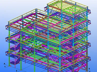 Proyecto de estructura metálica de varios pisos en Venezuela