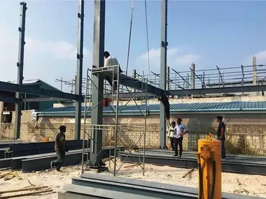 Proyecto de estructura de acero de varios pisos en Maldivas