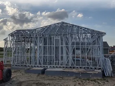 Villa con quilla de acero ligero en Estados Unidos (incluye sótano)