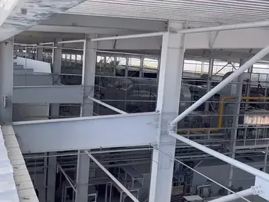 Almacén de estructura de acero de varios tramos en México