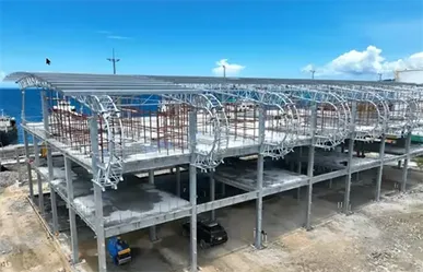 Centro de venta de billetes portuario con estructura de acero de 4744m² (Islas Salomón)