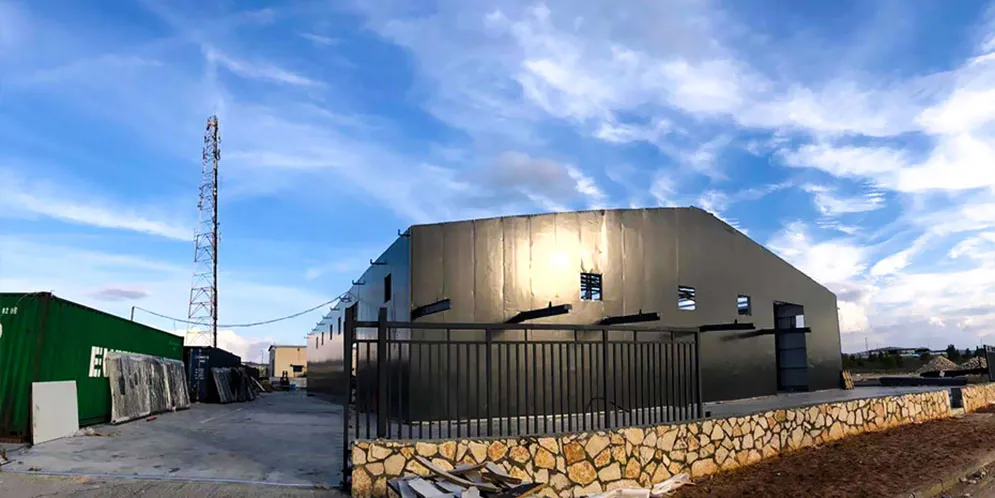 Proyecto de almacén con estructura metálica en Israel