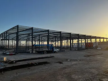 Proyecto de taller con estructura metálica en México