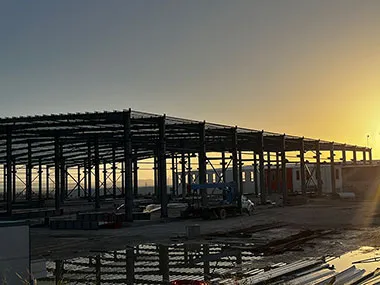 Proyecto de taller con estructura metálica en México